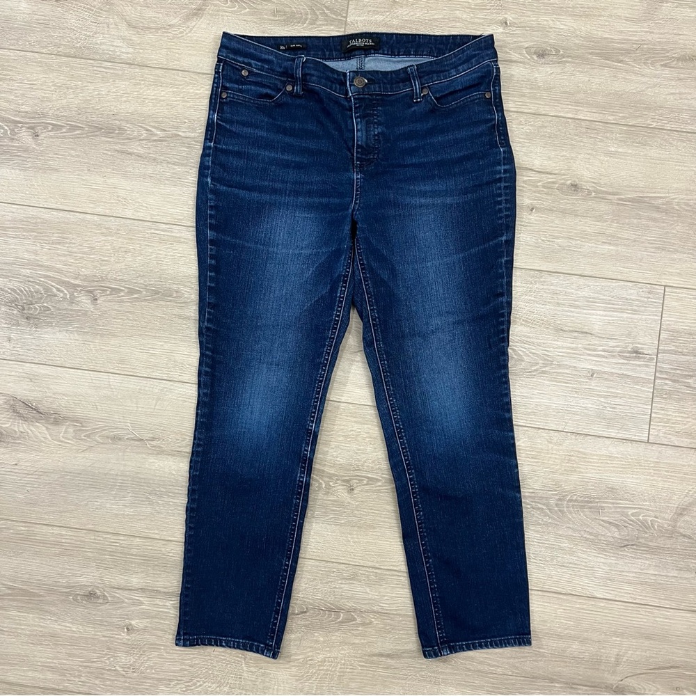 Talbots Flawless Five Pocket Slim Ankle Size 10p Denim Jeans Mid Rise Stretch